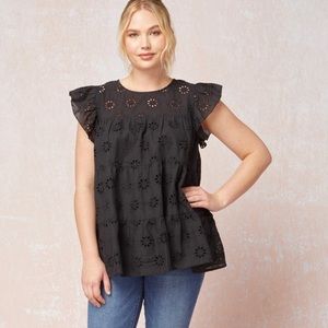 Black flowers shirt